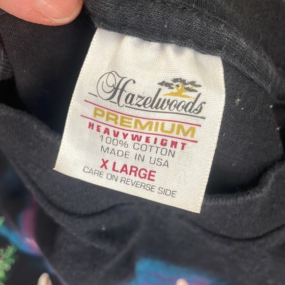 Hazel woods premium cotton tee XL black with buck-front&back heavy weight tee - Picture 4 of 14